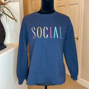 Wildfox "SOCIAL" Statement Sweatshirt‎ Size Small